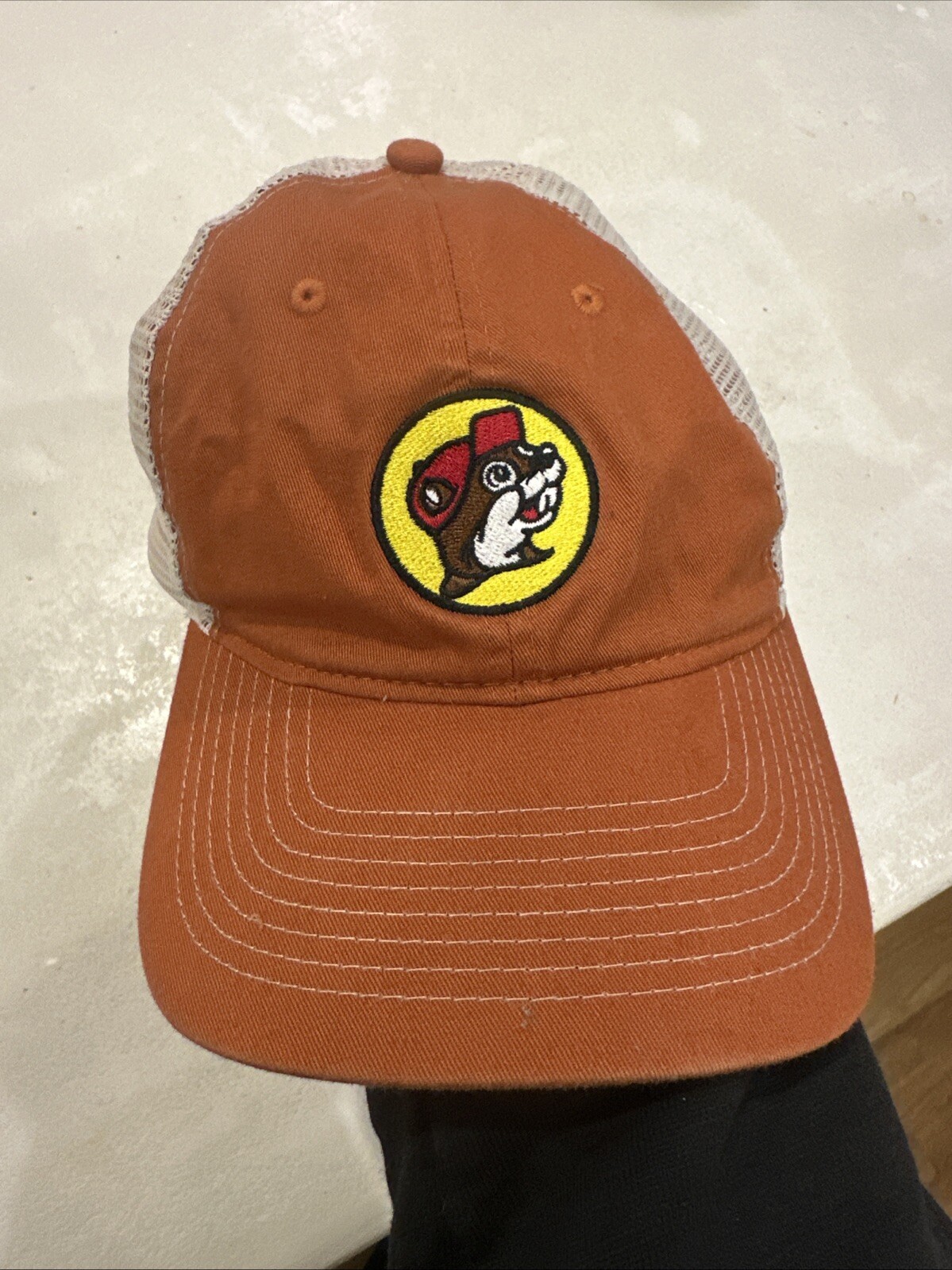 Buc-ees Hat Cap Burnt Orange Patch Embroidered Lo… - image 1