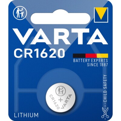 2x CR1620 3V Lithium Batterie Knopfzelle 3 Volt ø16x2,0mm VARTA Blister