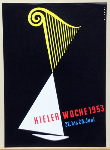 Plakat Poster KIELER WOCHE 22. bis 28. Juni 1953 (Design Irmler) - Bild 1 von 1