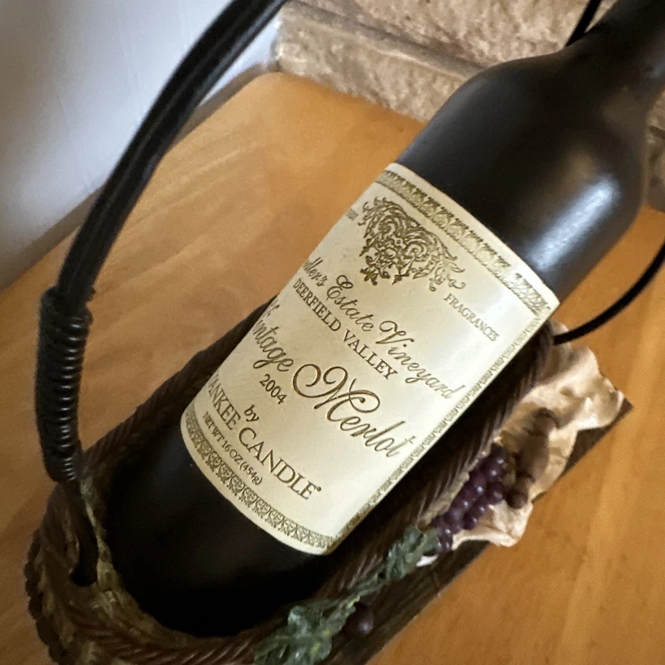 Yankee Candle Tart Melt Warmer Wine Bottle Merlot Basket Grape Decorative READ - Image 4 of 4