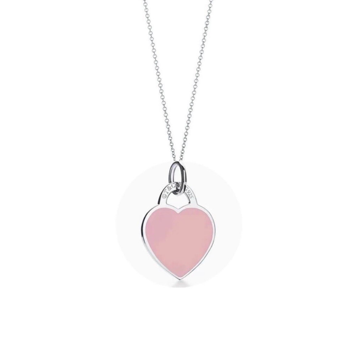 tiffany and co pink heart necklace