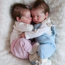 17'' Reborn Baby Unpainted Doll Kit Unfinished Newborn Sleeping Baby DIY Toy New