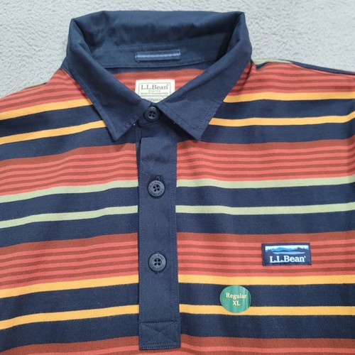 L.L. Bean Polo Shirt Mens XL Multi Traditional Fit Vintage Soft Rugby - Picture 10 of 11