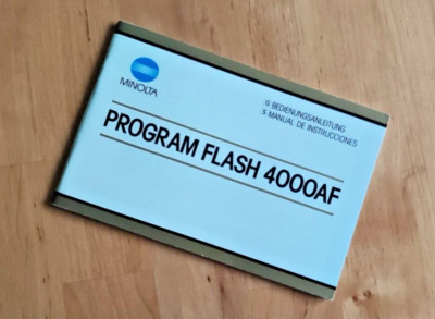 MINOLTA PROGRAM FLASH 4000AF Bedienungsanleitung Mehrsprachig (D, S)