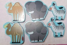 Melissa Doug Noah Ark Shape Sorter LotOf 6 Animals 3 pair Camel Elephant Zebra