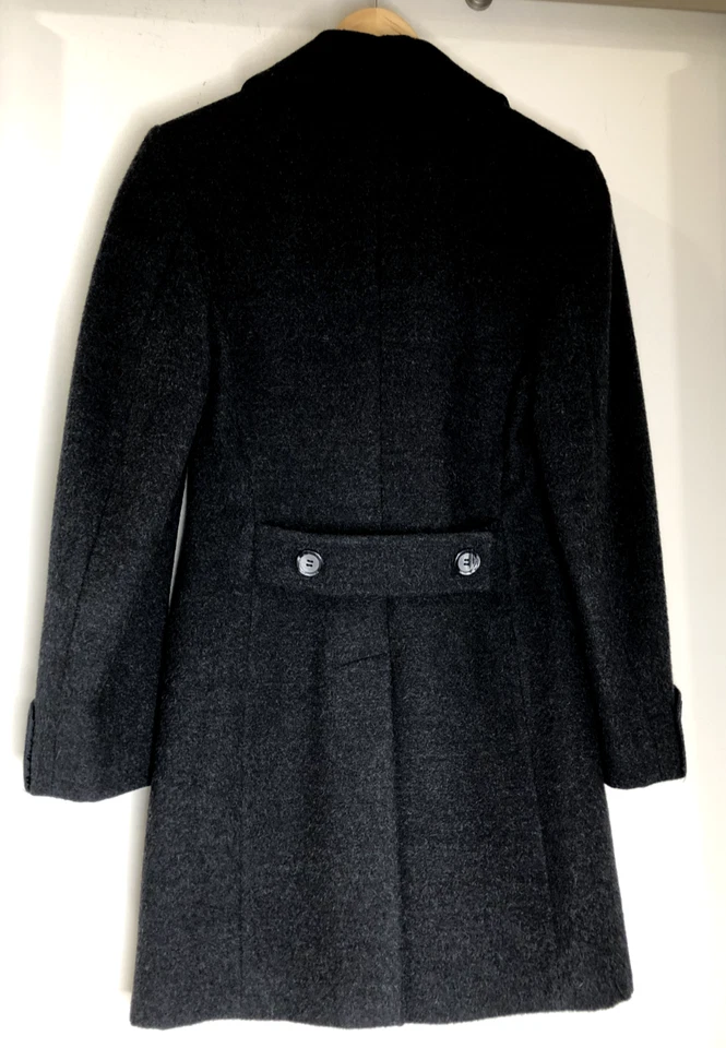 Lanificio 100% Baby Alpaca Sz Small 34" Chest Gray Coat Peru Italian Lining - Image 2 of 4