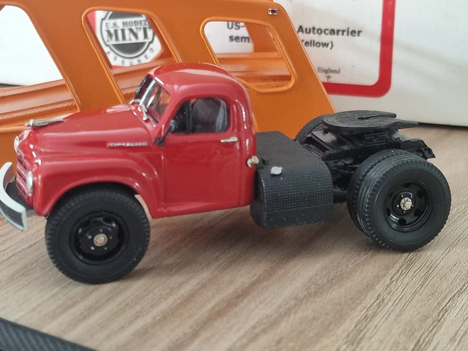 US MODEL MINT / BROOKLIN 1/43 - STUDEBAKER SEMITRACTOR 1950 + AUTOCARRIER 1947 - Immagine 4 di 4