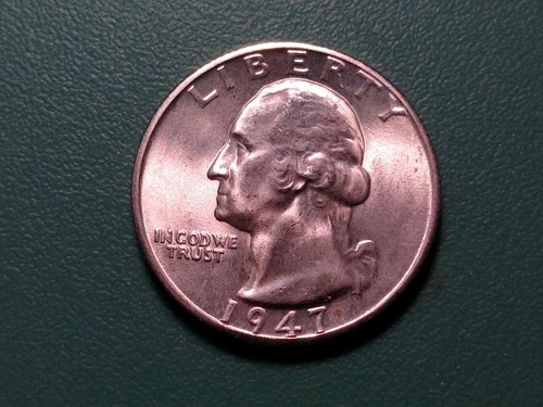 1947-D Washington Silver Quarter . #21135  ..Gem BU
