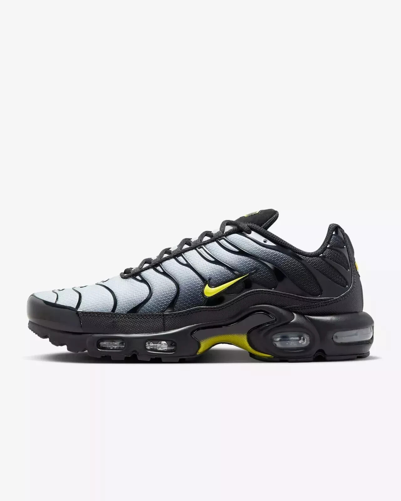 Мужские кроссовки Nike Air Max Plus Wolf Grey Black Opti Yellow в стиле ретро DM0032-012