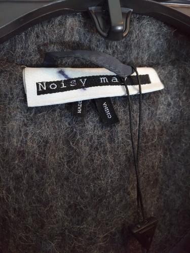 Noisy May Wool Blend Nmbrush Biker Jacket Size Medium - Picture 6 of 10