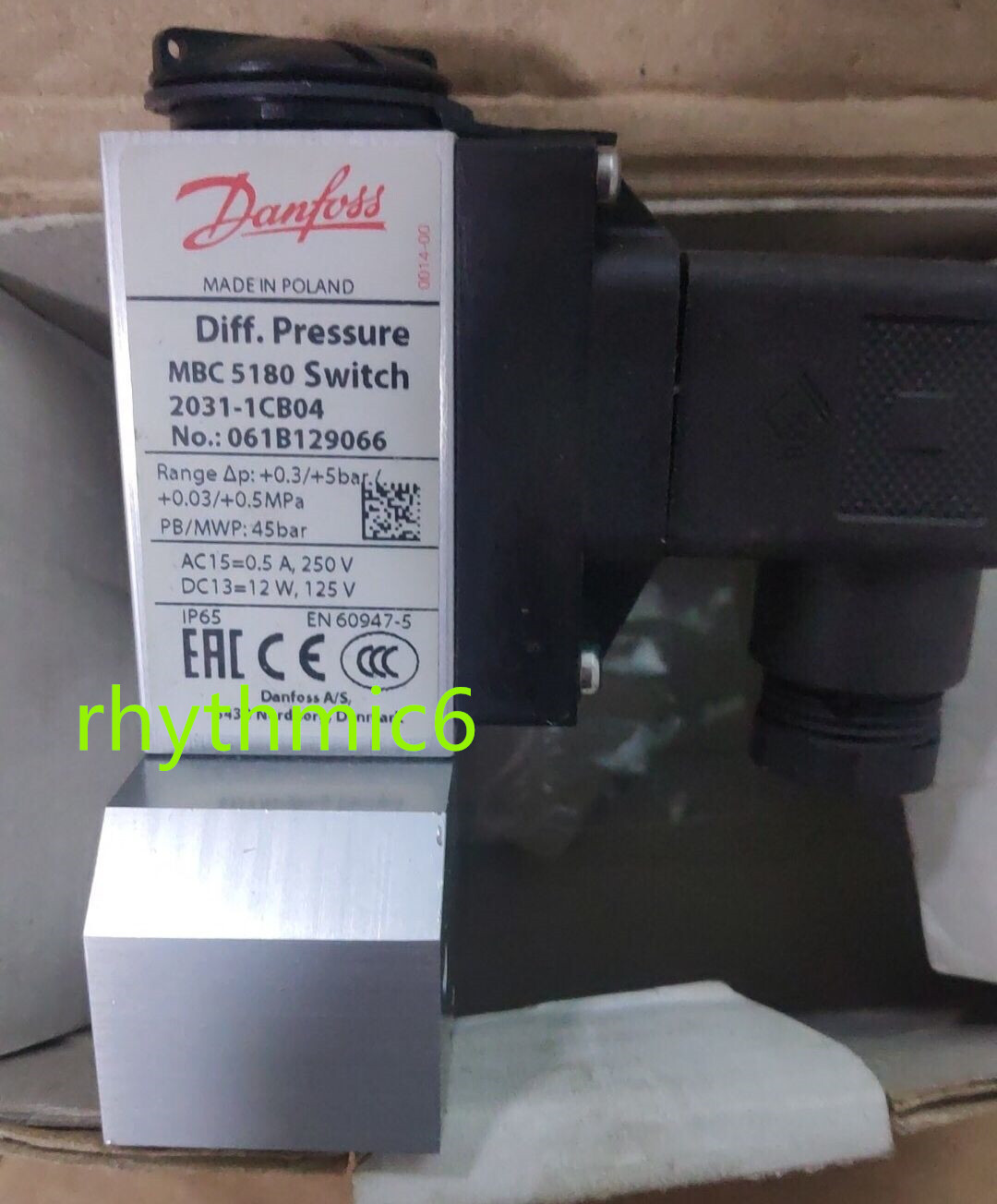 Brand New DANFOSS 061B129066 MBC 5180 Differential Pressure Switch