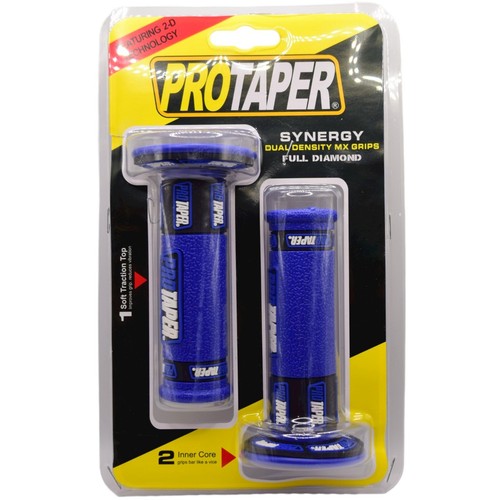 YAMAHA Blue ProTaper 7/8" Grips for Pit Dirt Bike-TTR110 YZ85 YZ125 YZ250 YZ450 - Picture 2 of 6