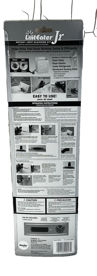 Kit de sistema de limpieza de pelusa de conducto de ventilación - Taladro secador rotativo LintEater Pro Jr RJR103 Foto 2 de 4