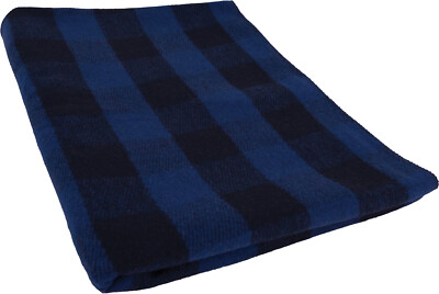 Wool Plaid Flannel Blanket Heavyweight Buffalo Plaid Bed Cover Throw 62'' x 80''