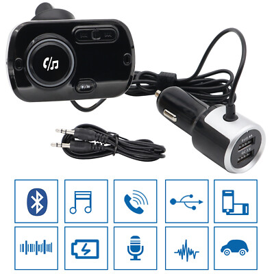 FM Transmitter Auto Bluetooth 5.0 KFZ Radio Adapter Dual USB Ladegerät für Handy