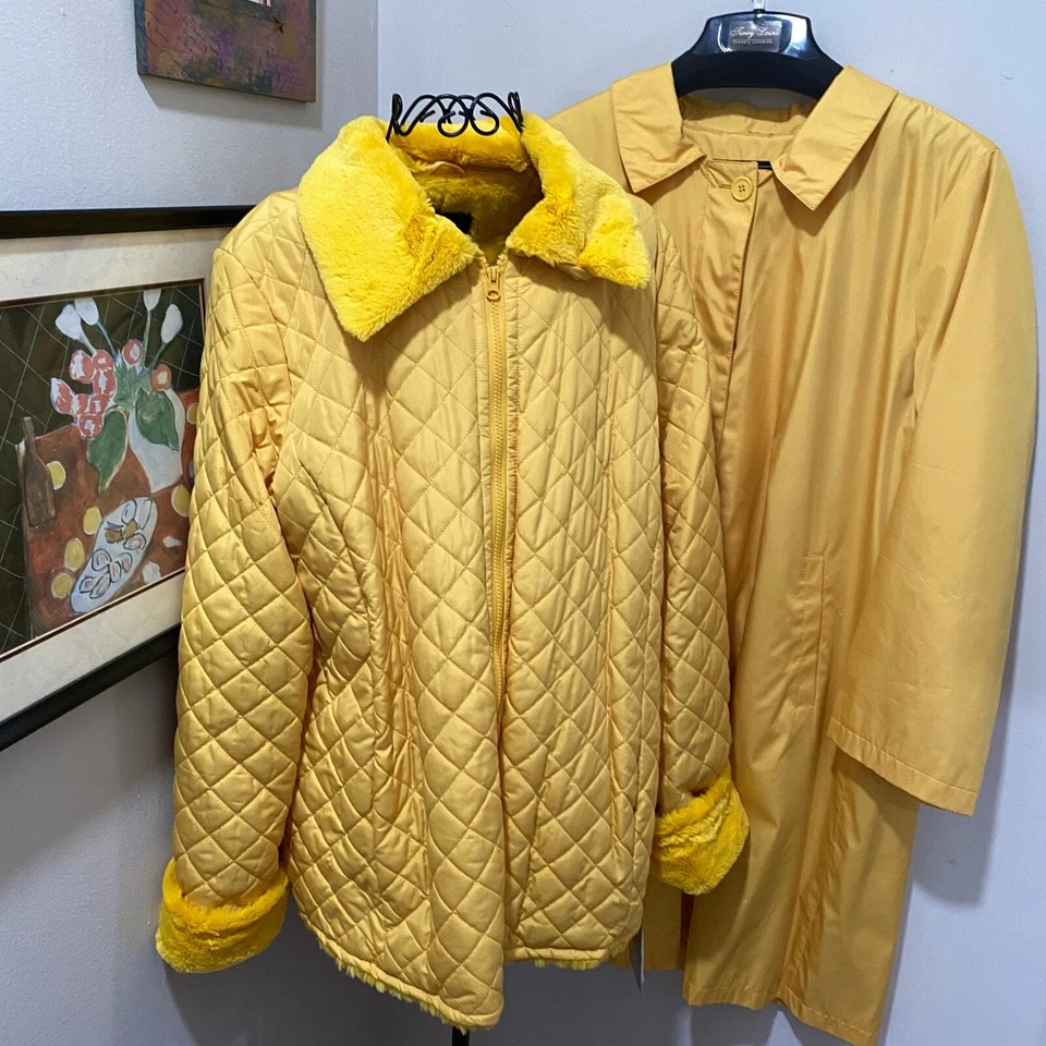TERRY LEWIS Yellow 3-in-1 Convertible Coat / Jacket Size 1X NEW WITH TAGS - Image 2 of 4