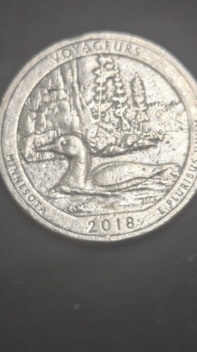 ***Rare***2018 P Quarter Struck Through Grease Error. Covers Entire Front & Back - Picture 4 of 4