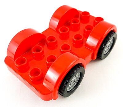 LEGO Duplo Car Base with Wheels Red 11841