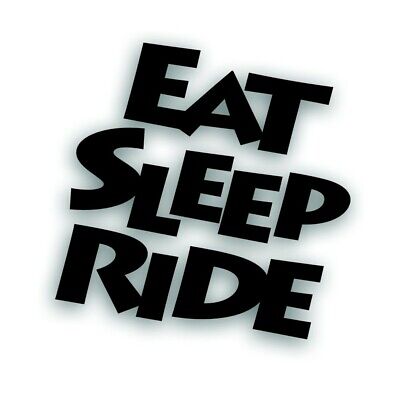 EAT SLEEP RIDE decal for horse horseback riding motorcycle truck trailer BLACK