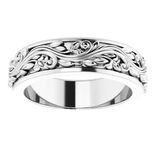 925 Sterling Silver Vintage Mexico Greek Maze Band Ring Size 7.5