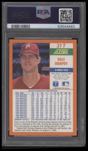 1990 Score Traded #31T Dale Murphy PSA 10 - 第 2/2 張圖片