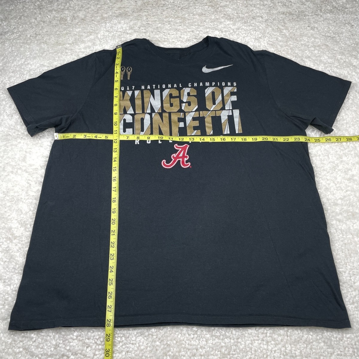 Alabama T Shirt Mens 2XL Black Nike Crimson Roll Tide RTR 2017