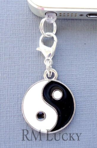 Yin Yang sign cell phone Charm Anti Dust proof Plug ear Cap jack For iPhone C187 - Picture 1 of 2