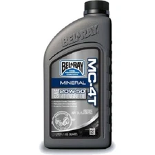 BEL-RAY MC-4T 20W-50 Mineral Conventional 4T 4-Stroke Engine Motor Oil Lube 1L