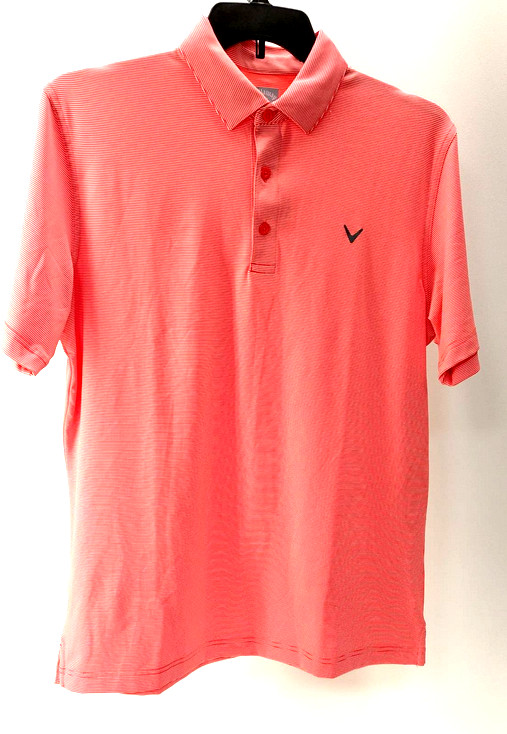 Мужская рубашка поло для гольфа Callaway с фильтром Opti-Dry в полоску из полиэстера Melon M 6990₽