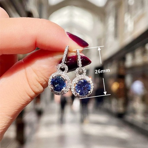 Gorgeous Women 925 Silver Filled Drop Earring Cubic Zircon Wedding
