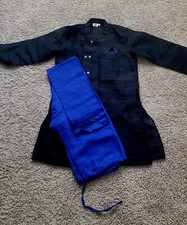 Black and Blue Kurta Pajama Set for Boys Size 9 8-9 Y