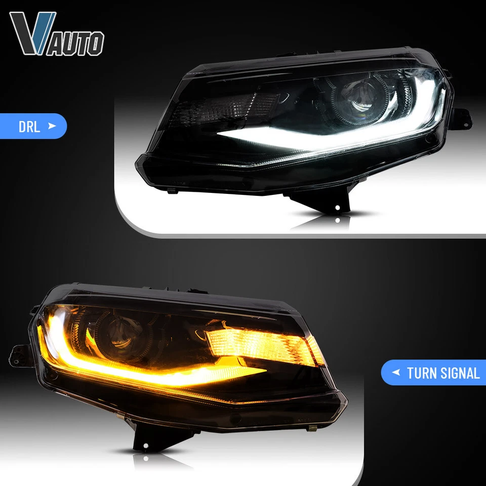 Faros LED VLAND 2016 2017 2018 Chevrolet Camaro LS LT SS secuencial L+R Foto 4 de 4