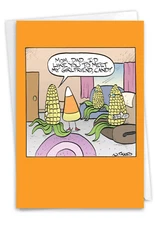 Funny Halloween Greeting Card w/ 5" x 7" w/ Envelope (1 Card) Candy Girlfriend
