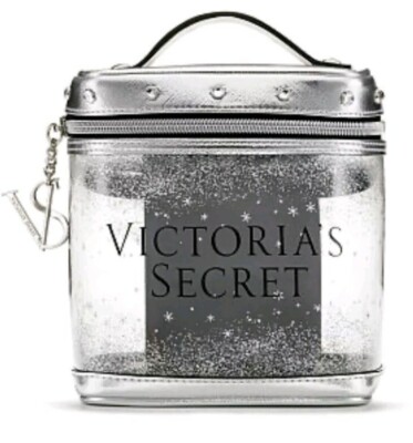 Victoria Secret train/vanity case NEW silver sparkle w/logo | eBay