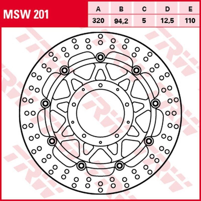Disque de frein avant Honda VFR 1200F contre le voilage et les vibrations de guidon