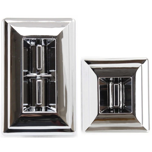 New Chrome Power Window Switch Pair Set of 2 for Chevy Chevrolet GMC Pontiac USA - Picture 2 of 14