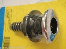 THRU HULL FITTING SEACHOICE 18441 3/4" HOSE STAINLESS COVERED PLASTIC BLACK 
