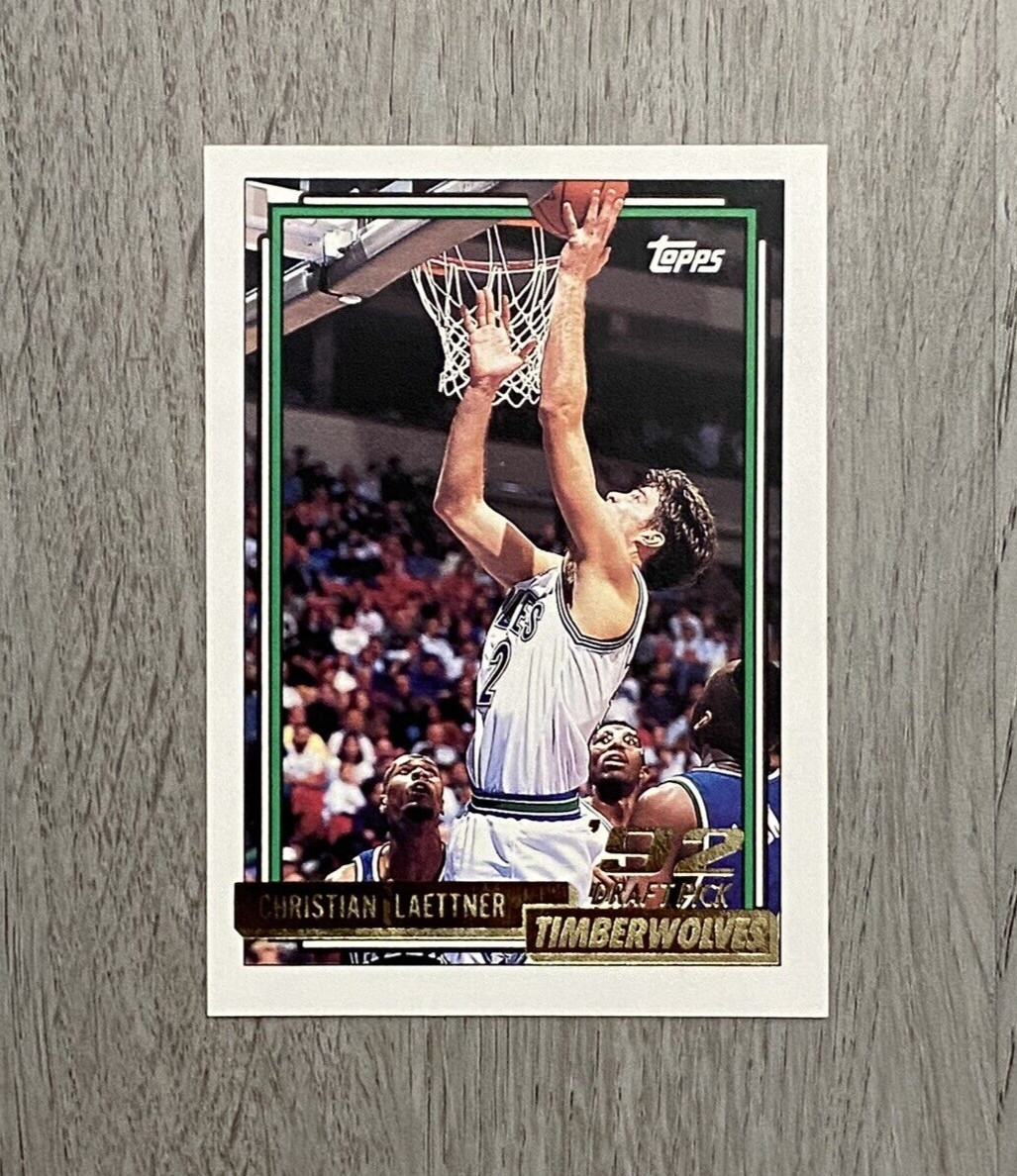 1992-93 NBA Topps 'GOLD' | Christian Laettner RC | #334 | Minnesota Timberwolves