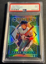 1995 LARRY WALKER FINEST REFRACTOR  #215 PSA 9 ROCKIES HOF POP 5  (336)