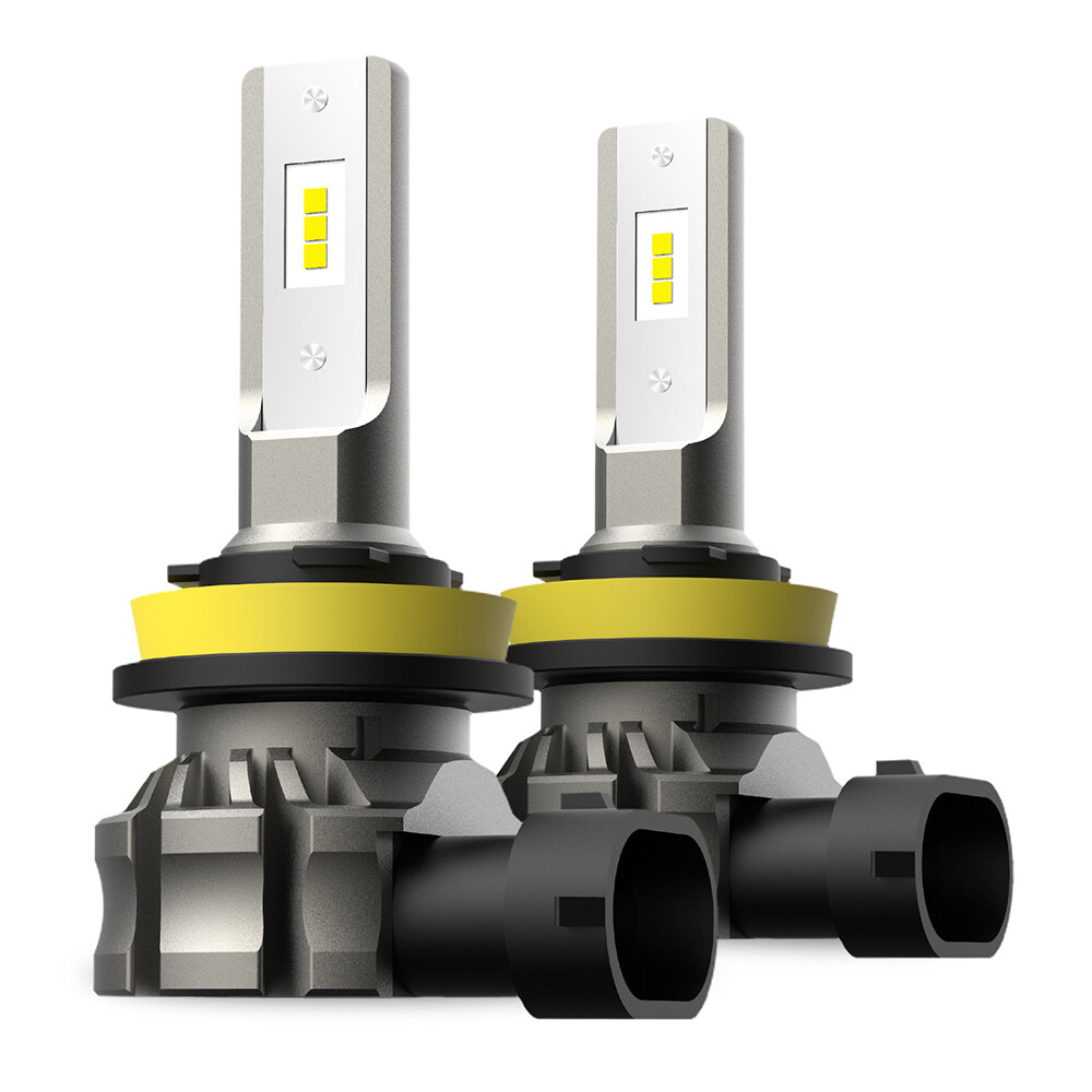 AUXITO H11 LED Headlight Kit 3000K Amber Low High Beam BF3 Super Bright Bulbs  