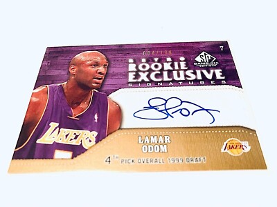 Lamar Odom 2010 Upper Deck SP Game Used Retro RC Exclusive Signatures Auto #/100