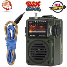 Portable Shortwave Radio AM/FM/SW/WB Receiver with NOAA Alerts - Pocket Retro