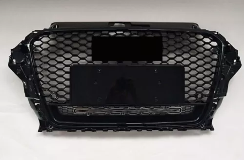 Parrilla de parachoques delantera negra Henycomb para Audi A3 2013 2016 S3 RS3 - Imagen 5 de 7