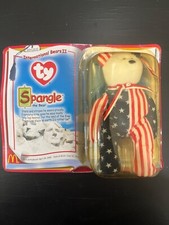 Spangle the Bear TY Beanie Baby 1999   MWMT   In Original Box   Patriotic USA  