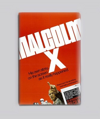 Malcolm X (1972) - 2''x3'' Movie Poster MAGNET (70s retro vhs