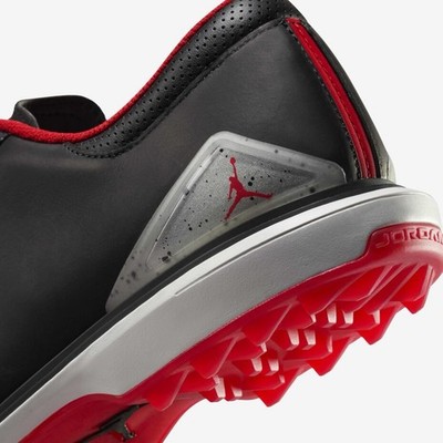 Nike Air Jordan ADG 5 Golf Shoes Black Fire Red Men's Sz 7.5