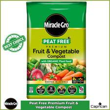 Image of Miracle-Gro Peat Free Premium Fruit & Vegetable Compost with Organic Plant Food