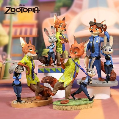 Authentic Enesco Disney Zootopia Judy Hopps Nick Wilde Figurines