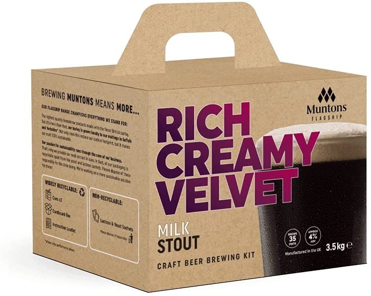 Muntons Flagship Milk Stout Beer Kit 35 Pints Homebrew Beer