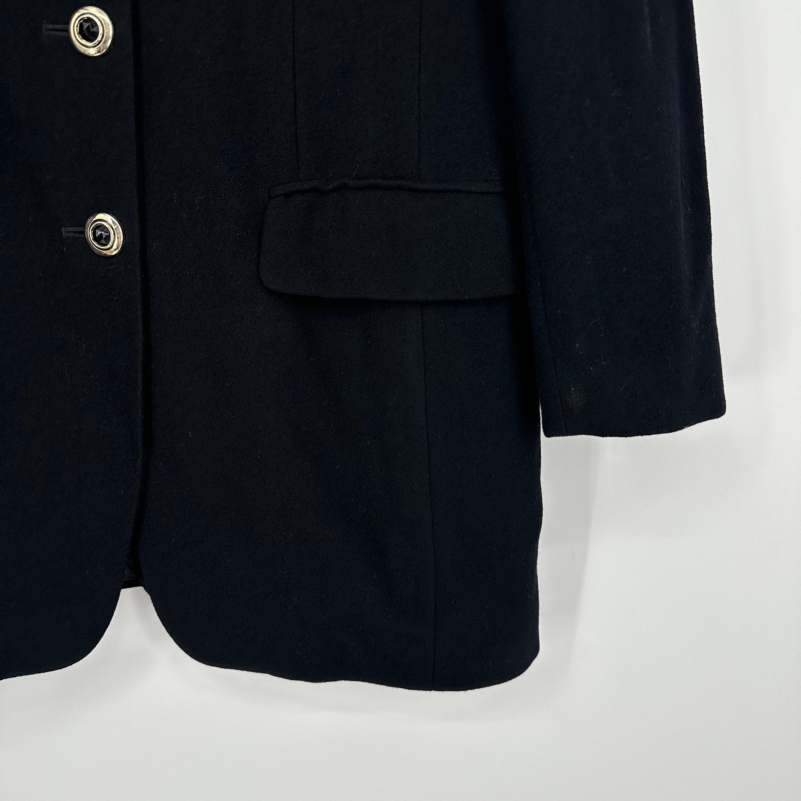 BASLER Wool Structured Jacket Gold Button Long Co… - image 7